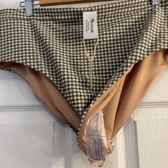 NWT Madewell High-Rise Bikini Bottom in Seersucker - Picture 4 of 5